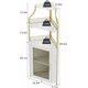 thumbnail image 3 of Qinaqin 61-inch Industrial Alto Freestanding Corner Bar Gabinete para Liquor con Ajustable Shelves Malla Puerta y Vidrio cm de Alturaolder Kitchen, 3 of 7
