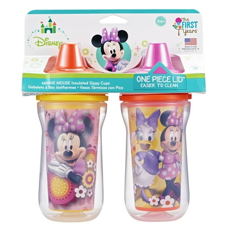 The First Years Disney Insulated Hard Spout Sippy Cup - Minnie Mouse, 2 pack (Color and style may vary)