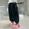 thumbnail image 2 of KVPLBQFD Low Rise Jeans Baggy Sweatpants That Look Like Jeans Training Pants Boys Clothes Size 6-7 Cute Clothes Volleyball Clothes for Boys 8-10, Black 9-10 Years, 2 of 5