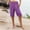 Purple, variant on Juslio Womens Shorts High Waist Loose Comfy Cotton Linen Solid Casual Pockets Ladies Shorts