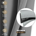 thumbnail image 5 of Curtainking Blackout Curtain and Drapes Bedroom Curtains 40x84 inch Solid Grommet Curtains for Living Room, Grey, 2 Pcs, 5 of 7