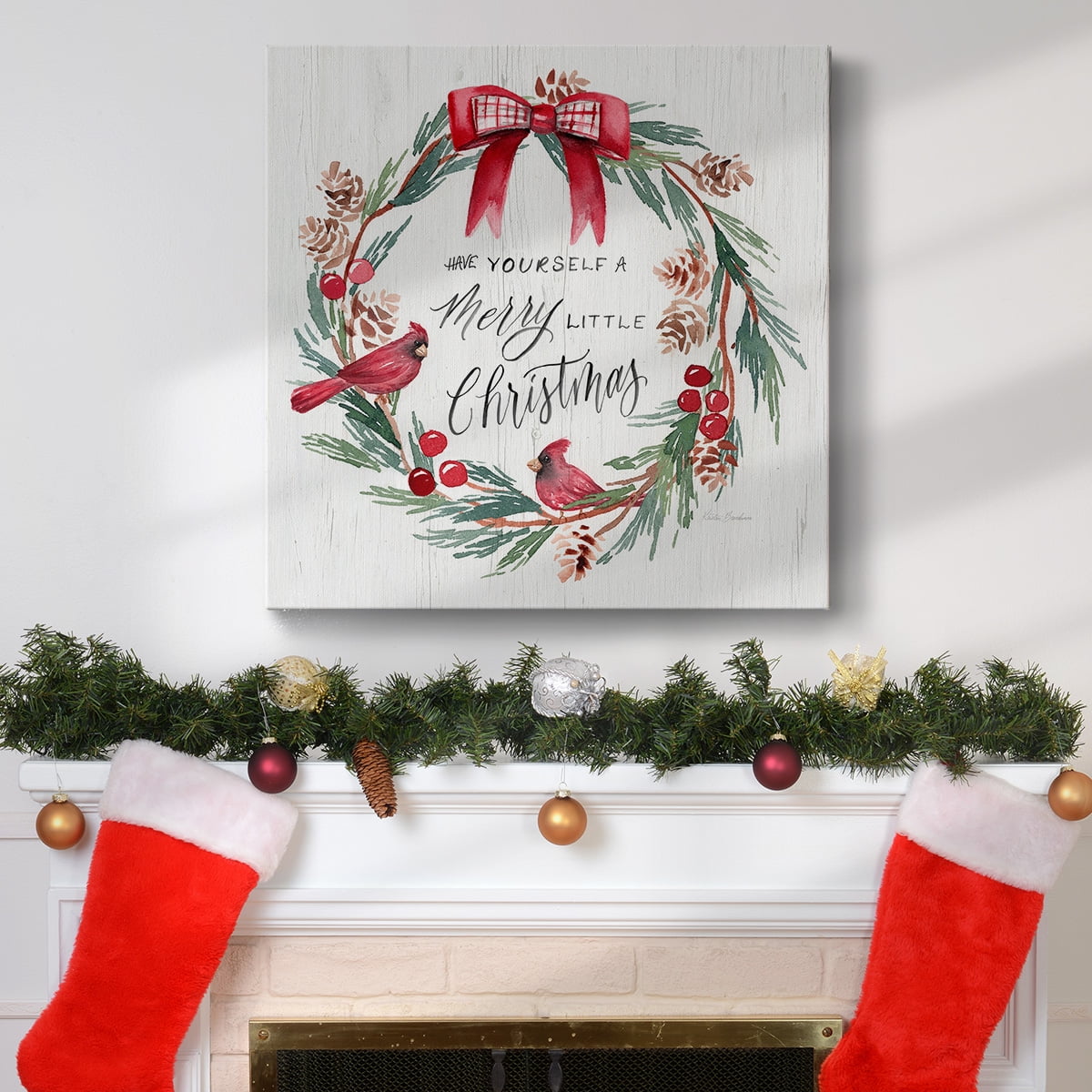 Merry Little Wreath- Gallery Wrapped Canvas