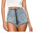 thumbnail image 2 of Awdenio Women Shorts Fashion Summer Low Waist Spicy Girls Plus Size Elastic Women's Denim Shorts, 2 of 5