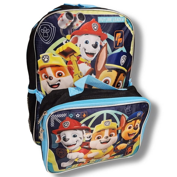 PAW PATROL Full Size 16 Inch Backpack with Detachable Lunch Box
