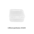 thumbnail image 2 of Inteprter Contenedor de plástico transparente Organizador de almacenamiento transparente Caja de forma cuadrada Artesanía Joyas Artículos diversos Almacenamiento y organización del hogar 36 piezas Inteprter HA084433-02, 2 of 6