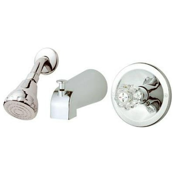 HomePointe 210518 Tub & Shower Faucet Showerhead, Acrylic Handle, Chrome - Quantity 3