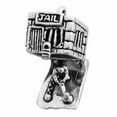 thumbnail image 1 of Sterling Silver 30" 1mm 3D Openable Jail House Man In Chains Working Inside Pendant Necklace, 1 of 2