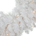 thumbnail image 4 of Northlight 24" Prelit Snow White Artificial Christmas Wreath - Clear Lights, 4 of 6