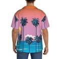 thumbnail image 5 of Sigee Beach with Palm Trees Print Men's Shirts Casual Button Down Short Sleeve Summer Beach Shirt Hawaiian Vacation Shirts Tee Shirt-4X-Large, 5 of 7