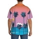 thumbnail image 3 of Fotbe Beach with Palm Trees Camisa Estampada de Manga Corta para Hombre, Casual de Verano, Estilo Playero, Sin Arrugas-Small, 3 of 5