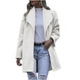thumbnail image 2 of Mode Femme T-Shirt à Manches Longues Automne Ouvert devant Manteau Ample Blouse Unie, 2 of 4