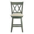 Weston Home Sheena Double X Back 24inch Counter Height Wood Swivel
