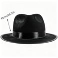 thumbnail image 5 of Vintage Wide Brim Hat 1930s Style Costume Fedora, Classic Retro Design Comfortable Fit Easy Care Fashion Accessory, for Party Cosplay Events Daily Wear, 5 of 5