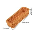 thumbnail image 2 of NICEXMAS Cutlery Organizer 2Pcs Woven Shape Tableware Storage Basket for Home Organization 9.63X3.14X2.36in, 2 of 8