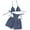 Dark Blue, variant on qucoqpe Bikini Sets for Women Drawstring Bathing Suit Tie Side Adjustable Triangle Top with Cover Up Bottoms Swimsuits for Women