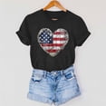 thumbnail image 6 of Goodtrade8 Short Sleeve Shirts for Women Summer Casual Pullover USA Years Anniversary Graphic Independence Day Red White and Blue July 4th Fashion Womens Shirts American Flag, 6 of 8