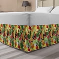 thumbnail image 1 of Garden Bed Skirt, Exotic Farming Harvest Fruits Avocado Vegetable Agriculture Cooking Food Theme, Elastic Bedskirt Dust Ruffle Wrap Around for Bedding Decor, 4 Sizes, Multicolor, by Ambesonne, 1 of 2