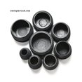 thumbnail image 4 of OO 10x Tapas De Plástico Negro En Blanco Tapa Inserto Tapones Para Tubo Redondo, 4 of 4