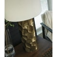 thumbnail image 4 of Signature Design by Ashley Marshawn Metal Table Lamp, Gold Finish, 19" Tall, Modern Drum Shade, 4 of 6