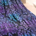 thumbnail image 3 of Purple and Blue Damask Pattern Blanket,Comfortable Soft Flannel Throw Blanket,All Season,Warm Lightweight Blankets for Sofa Bed Couch Living Room Chair,30"x40", 3 of 4