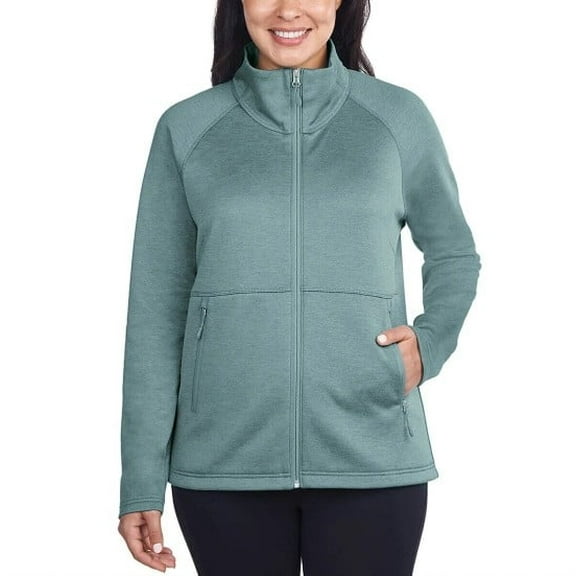 Kirkland Signature Women's Fleece Full Zip Jacket, Green, Size XXL