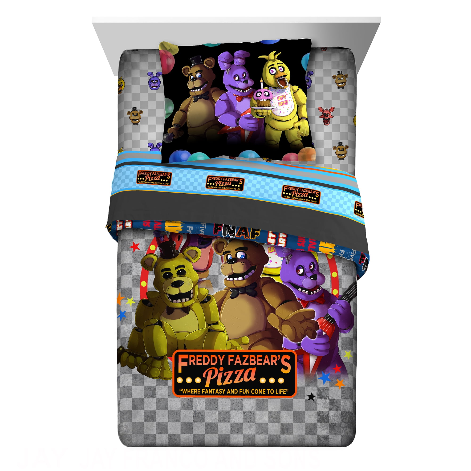 Five Nights at Freddys Kids Twin Bed Blanket 