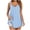 Light Blue, variant on Tank Tops for Women V Neck Long Shirts Sleeveless Tunic Flowy Spaghetti Strap Casual Loose Blouses