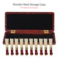 thumbnail image 3 of Wooden Reed Case with Inner Soft Cloth Instrument Accessories Container Reeds Holder Storage Box for 11pcs Bassoon Reeds Redwood, 3 of 9