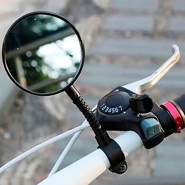 2pcs Bike Rearview Mirror Flexible Rod Adjustable Bicycle mirror; cycling handlebar Handlebar Mirror with reflector