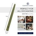 thumbnail image 3 of Colonial Candle Unscented Taper Candles, Moss Green , 10 inch - Pack of 12, Dripless Taper Candle with Premium Cotton Wick and Clean Burn for Parties, Weddings, and Holiday Dinners, 3 of 5