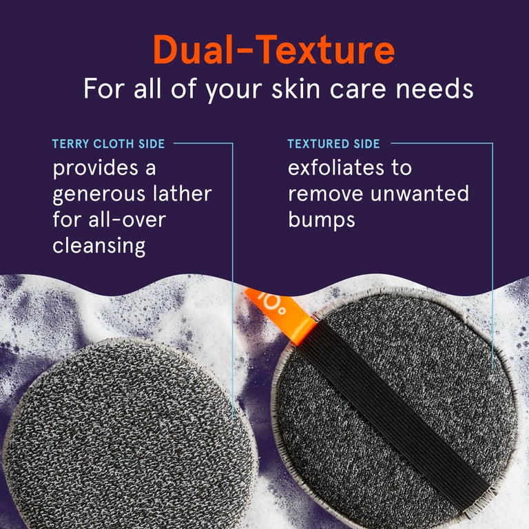 Cleanlogic Exfoliating Charcoal Body Scrubber, Dual-Texture Bath
