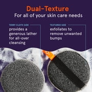 Cleanlogic Detoxify Dual-Texture Body Buffer, Charcoal-Infused Exfoliating Body Cleanser
