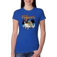thumbnail image 2 of Wild Bobby, Cute Pug Life Living, Animal Lover, Women Slim Fit Junior Tee, Royal, XX-Large, 2 of 4