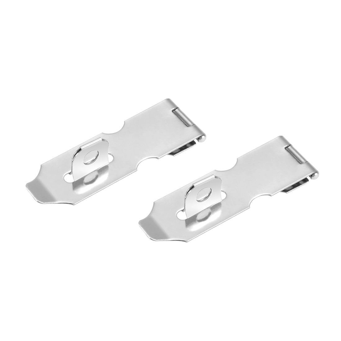 Yinpecly Stainless Steel Hasp Staple Padlock Latch 2.91 x 1.14 x 0.51 LxW Silver Tone 2Pcs for Furniture Cupboard Door 