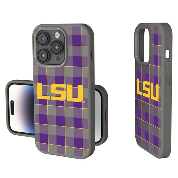 Keyscaper LSU Tigers Plaid Soft Touch iPhone Case