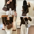 thumbnail image 2 of FENOHREFE Retro Leopard Print Square Handbag PU Leather Shoulder Bag Crossbody Purse for Casual Work and Daily Commutes, 2 of 8