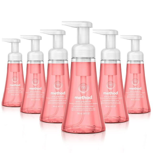 Jabón de manos espumoso Method Pink Pomelo, 300 ml (paquete de 6)