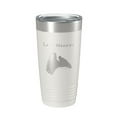 thumbnail image 1 of Lake Manawa Map Tumbler Travel Mug Insulated Laser Engraved Coffee Cup Iowa 20 oz White, 1 of 1