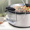 thumbnail image 2 of Slow Cooker Lid Holder with Silicone Sink Hand Free Stainless Steel Cooker Pot Side Hanging Lid Organizer Rack Kitchen Supplies, 2 of 7