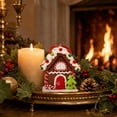 thumbnail image 5 of PONPRNGY 1Pc Gingerbread House Ornaments for Tree, Acrylic Gingerbread Christmas Decor with Rope, Xmas Hanging Ornaments for Tree Holiday Party New Year Home Decorations, 5 of 7