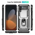 thumbnail image 5 of Dteck Case for Samsung Galaxy Z Flip4 5G,Shockproof Rugged Kickstand Case Ring Holder Lighweight Cover for Galaxy Z Flip 4 (2022),Silver, 5 of 9