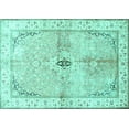 thumbnail image 1 of Ahgly Company Indoor Rectangle Medallion Turquoise Blue Traditional Area Rugs, 2' x 4', 1 of 4