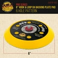 thumbnail image 2 of Dura-Gold Pro Series 6" Hook & Loop DA Backing Plate Pad, 6 Hole Pattern Dustless - 14mm Thick Medium Profile Edge, Dual-Action Random Orbital Sanding Pad, Sander Polisher Auto Woodworking Sandpaper, 2 of 4