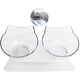 thumbnail image 2 of Cuenco de alimentación para gatos, cuenco de alimentación con forma de oreja de gato, soporte para alimentos de pizarra antideslizante transparente extraíble, 2 of 7