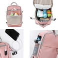 thumbnail image 3 of Mochila de viaje para mujer, bolsa de lona impermeable, mochila de senderismo, bolsa de viaje de embarque expandible, 3 of 5