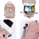 thumbnail image 3 of Mochila de viaje para mujer, bolsa de lona impermeable, mochila de senderismo, bolsa de viaje de embarque expandible, 3 of 5