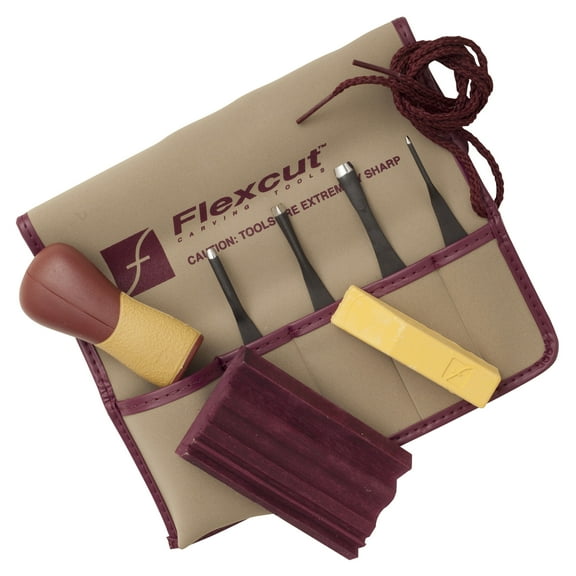 Flexcut - SK130 - 5pc. Lino & Relief Printmaking Set™ - Wood Carving Tool Set