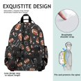 thumbnail image 5 of Football Arrow Black Pattern Backpack for School, Cute School Bag with Adjustable Shoulder Straps and Padded Back, 15.25"x11.5"x5.25", 5 of 5