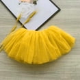 thumbnail image 5 of KHONTS Girls 4 Layer Short Ballet Tulle Tutu Skirt Dance Layer Skirt Party Dress Up,Size 3-11 Years Yellow 140, 5 of 5