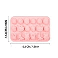 thumbnail image 3 of FeiFu Easter Bunny Cookie Mould 18-Cavity Silicone Molds for Chocolate & Sugar Cookies for Classroom Parties & Gift Box FillersPink, 3 of 6